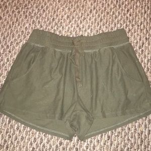 Army green shorts